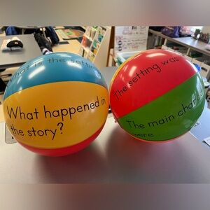Classroom Story Prompt Beach Balls - Multi-Color